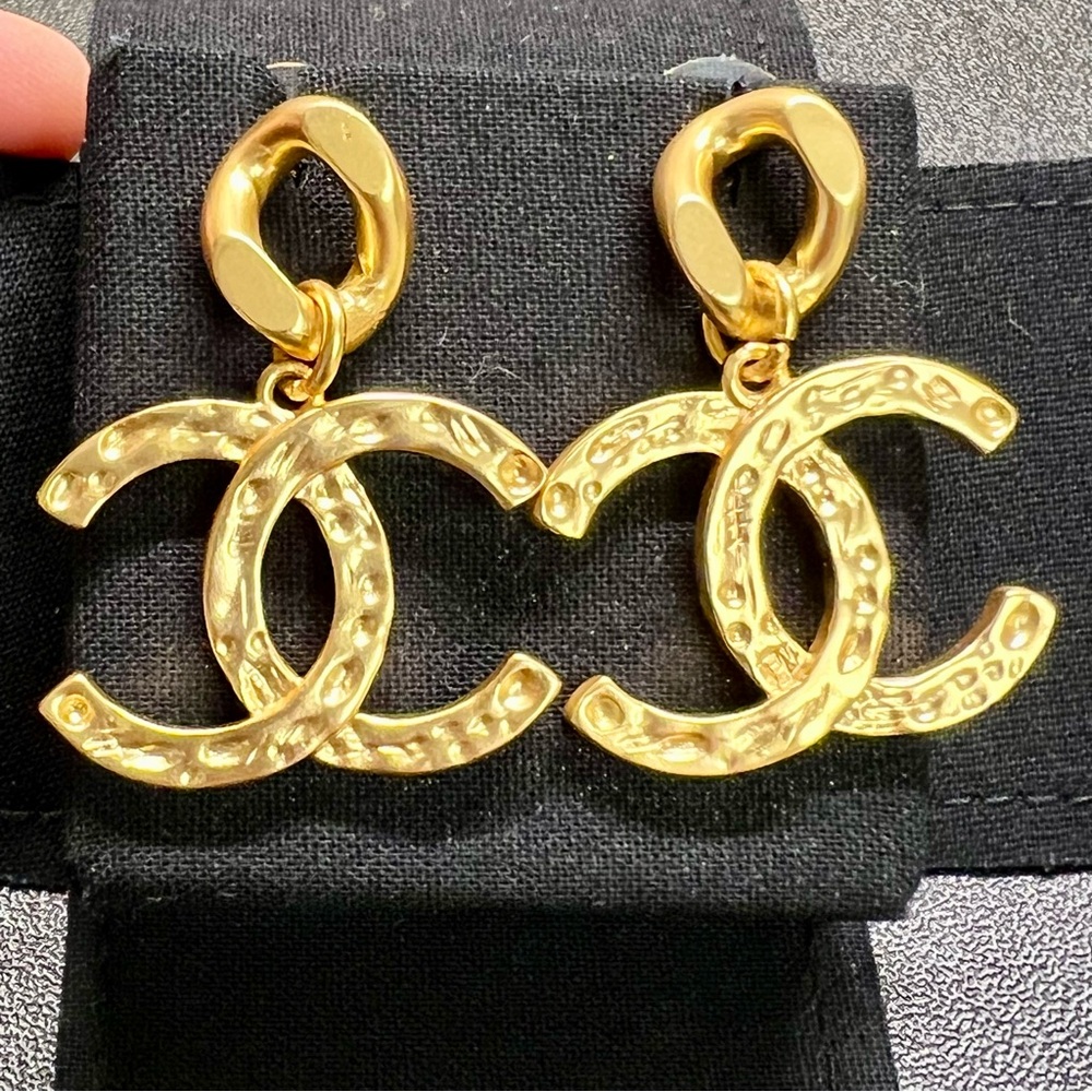 Textured Goldtone Earrings